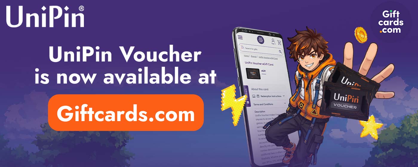 UniPin Vouchers Are Now Available on GiftCards.com!